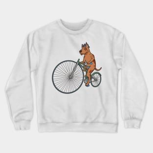 Cool dog rides bicyclette Crewneck Sweatshirt